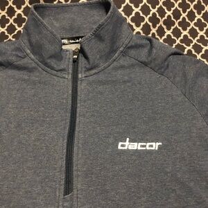 Travis Mathew Crestview 1/4 Zip Pullover Mens Sz Large Performance Golf Blue AB2